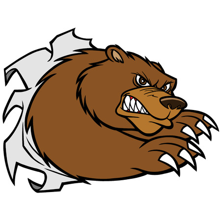 Bear Mascot Attackのイラスト素材