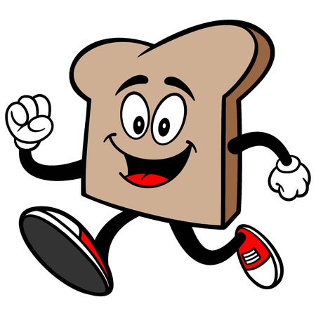 Bread Slice Runningのイラスト素材