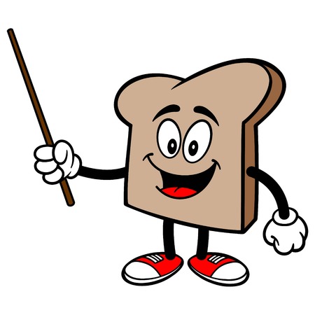Bread Slice with a Pointerのイラスト素材