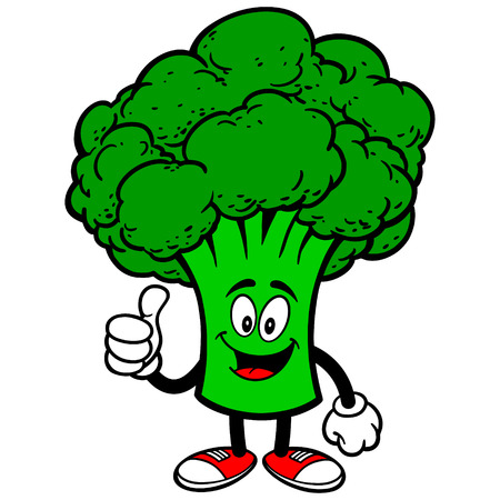 Broccoli with Thumbs Upのイラスト素材
