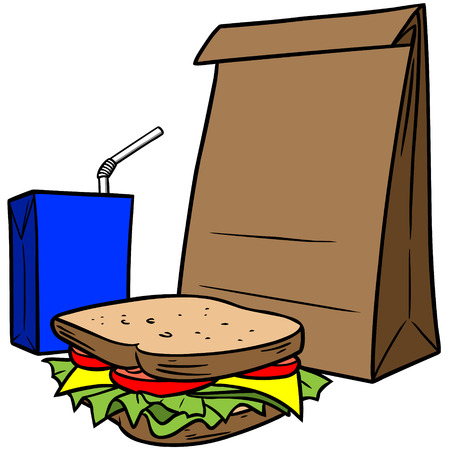 Brown Bag Lunchのイラスト素材