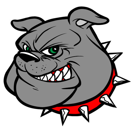 Bulldog Mascot Headのイラスト素材