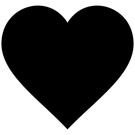 Cartoon Heart Silhouetteのイラスト素材