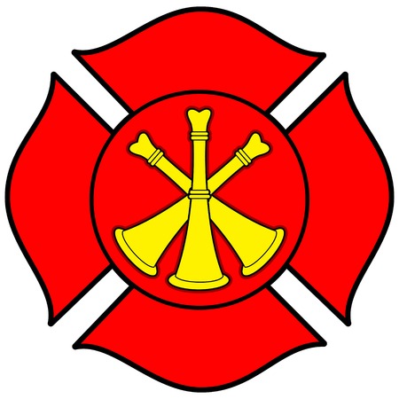 Firefighter Bugle Badgeのイラスト素材