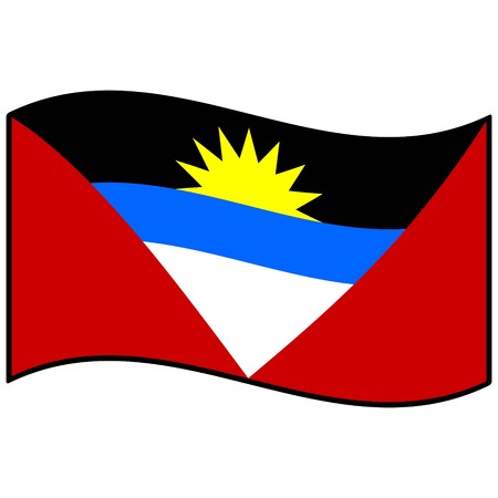 Flag of Antigua and Barbudaのイラスト素材