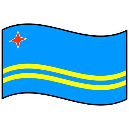 Flag of Arubaのイラスト素材