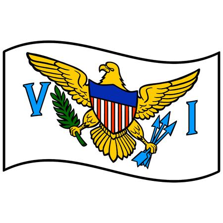 Flag of US Virgin Islandsのイラスト素材