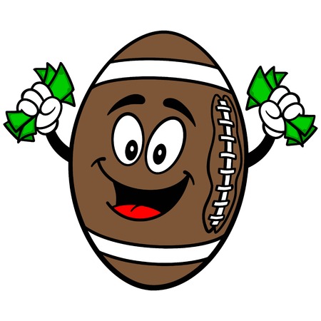 Football Mascot with Moneyのイラスト素材
