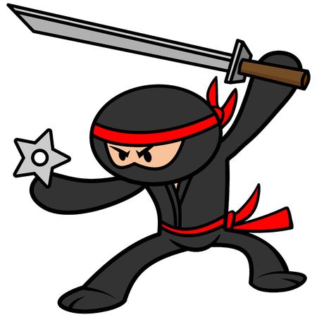 Kawaii Ninjaのイラスト素材