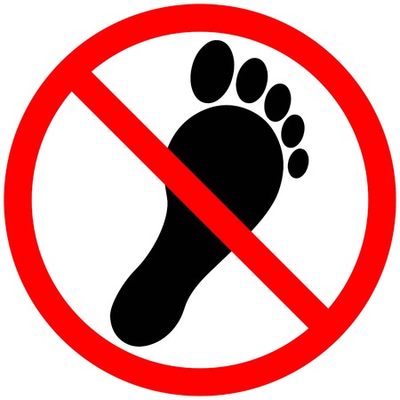 No Bare Footのイラスト素材