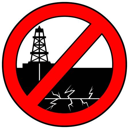 No Frackingのイラスト素材
