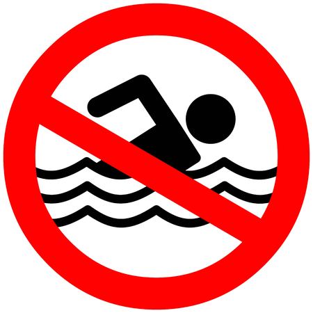 No Swimmingのイラスト素材