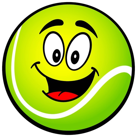 Tennis Ball Mascotのイラスト素材