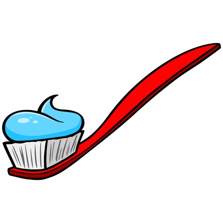 Toothbrush with Pasteのイラスト素材
