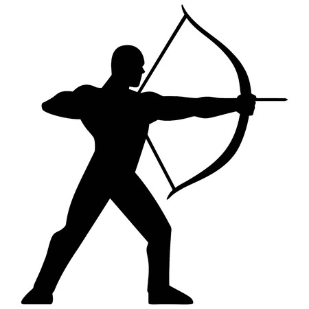 Vektor für Archery Silhouette - Lizenzfreies Bild