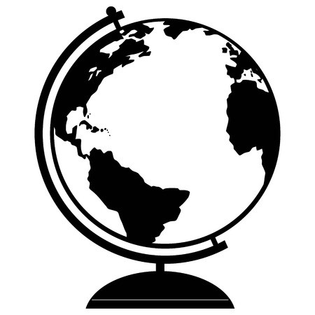 School Globe Illustrationのイラスト素材