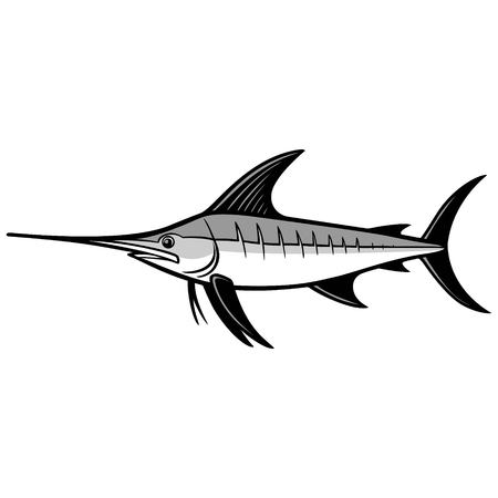 Swordfish Trophy Illustrationのイラスト素材