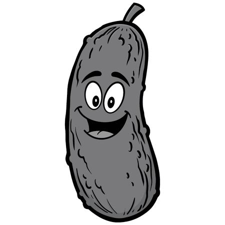 Pickle Mascot Illustrationのイラスト素材