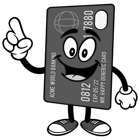 Credit Card Talking Illustrationのイラスト素材