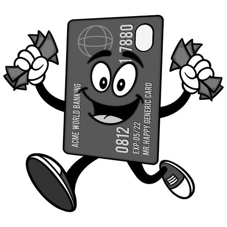 Credit Card with Money Illustrationのイラスト素材