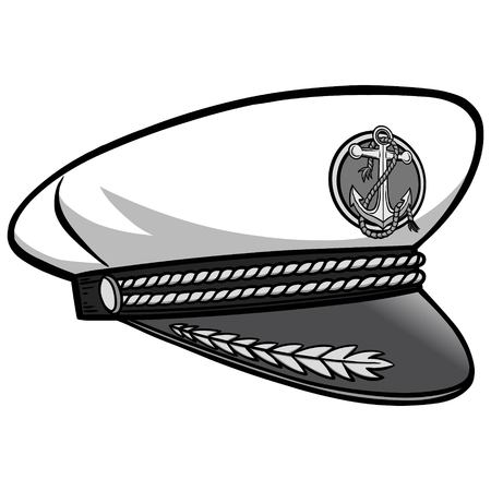 Illustration of a Navy Captain Capのイラスト素材