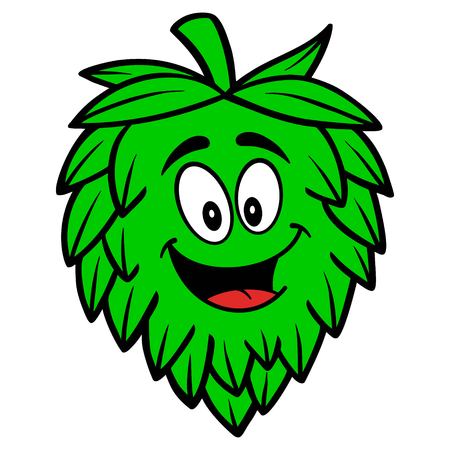 Hop Mascot - A vector cartoon illustration of a Oktoberfest Hop mascot.のイラスト素材