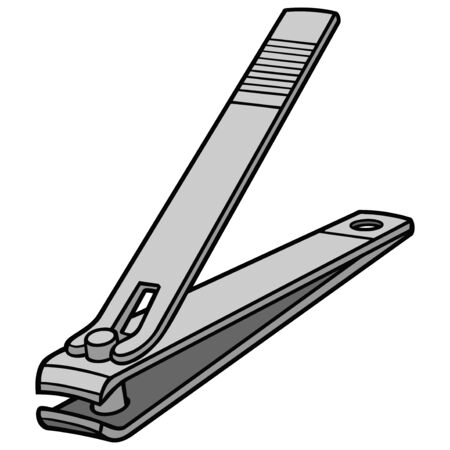 Fingernail Clippers - A cartoon illustration of a pair of Fingernail Clippers.のイラスト素材