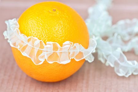 Orange with the beauty bandの写真素材