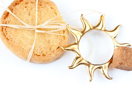 Vanilla cookie with a sunの写真素材