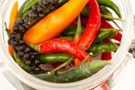 Hot peppersの写真素材