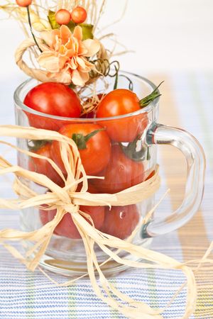 Tomato with decorの写真素材