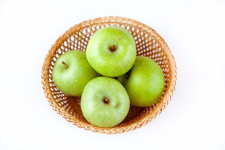 Apples in the basketの写真素材