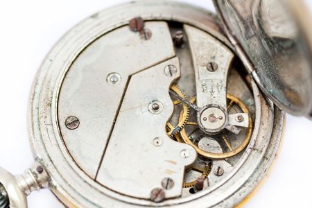 Mechanism of old clockの写真素材