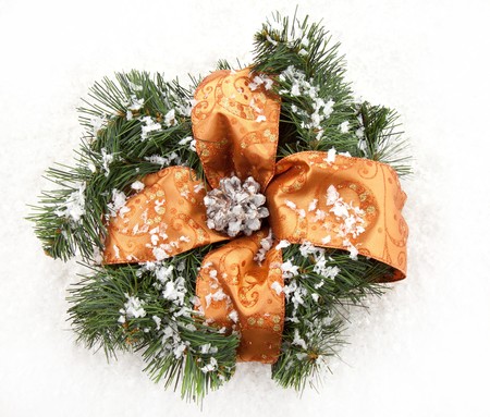 Christmas wreaths with christmas toys on the white backgroundの写真素材