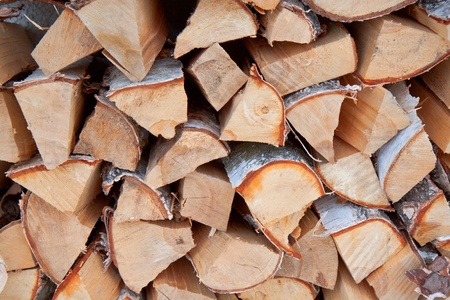 Stack of firewood の写真素材