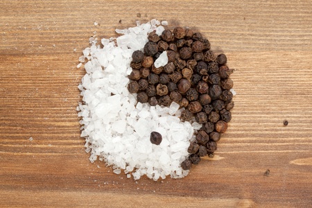 Salt and pepper as yin-janの写真素材