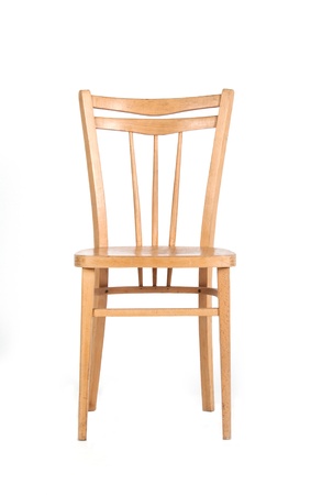wooden light classic chair isolatedの写真素材
