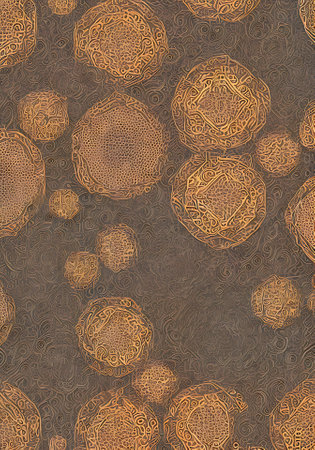 Textured abstract floral background in neutral shades with a flat pattern. Generative AI Generatedの素材