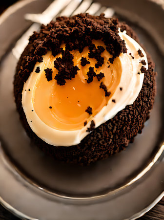 Realistic truffle warm lighting highly detailed cozy atmosphere. Neutral colors create a closeup inviting feel in this restaurant with nobody around. Generative AI Generatedの素材