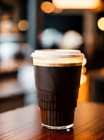 Realistic coffee neutral palette warm lighting detailed cozy atmosphere restaurant no one closeup. Generative AI Generatedの素材