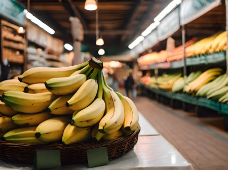 Hyper realistic bananas in extreme long shot neutral color palette warm l Generative AI Generatedの素材