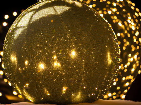 cozy Xmas ball long shot fake light Generative AI Generatedの素材