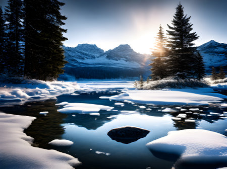 Arctic: sharp detailed highquality. Generative AI Generatedの素材
