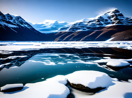 Detailed highquality Antarctica images captured in sharp focus. Generative AI Generatedの素材