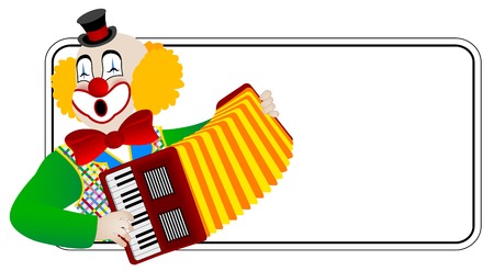 Clown the accordionist  one of series of clowns musiciansのイラスト素材