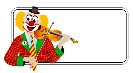Clown the violinist  one of series of clowns musiciansのイラスト素材
