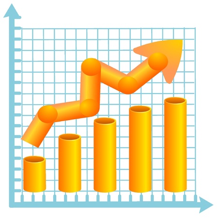 The  business color diagram with arrows. vectorのイラスト素材