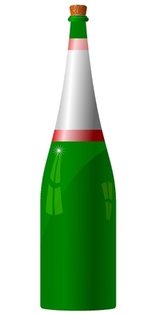 Vector illustration of green bottlesのイラスト素材