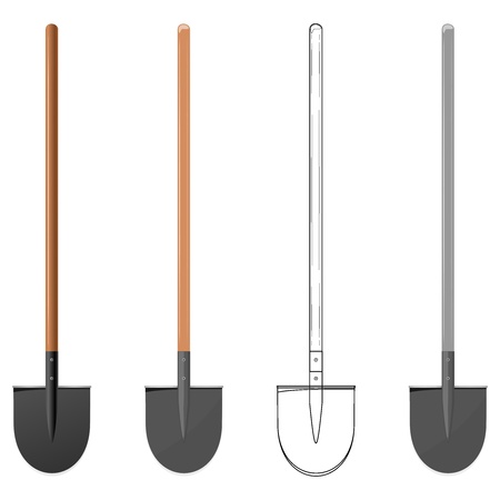 Vector  illustration of a shovelのイラスト素材