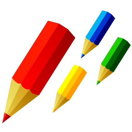 Colored pencils のイラスト素材